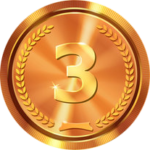 Ícone medalha bronze com numero 3