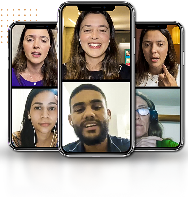 Celulares com imagem de live analiso sua carteira